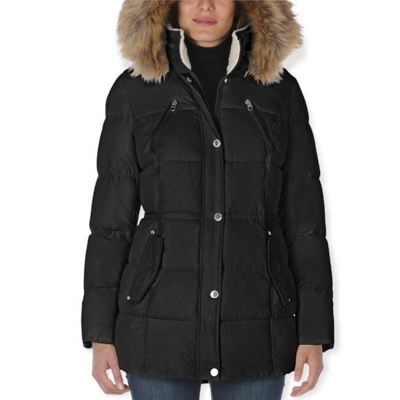 NAUTICA Puffer Coat Black Microfiber Hooded Winter Jacket - Picture 10 of 10